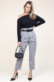 IRO |  Paperbag pants in linen blend Zinah | grey  | Picture 2