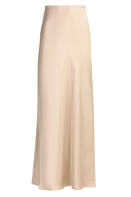 March23 |  Satin maxi skirt Barcelona | beige  | Picture 1