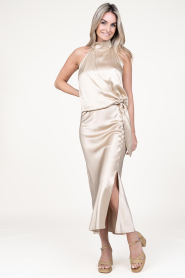 March23 |  Satin maxi skirt Barcelona | beige  | Picture 4