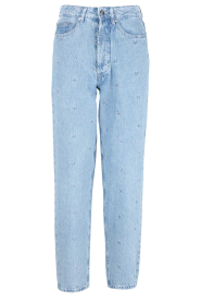 Berenice |  High waist jeans with embroidery Colorado | blue  | Picture 1