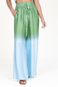 Ibana | Tie-dye broek Palmtri | groen  | Afbeelding 4