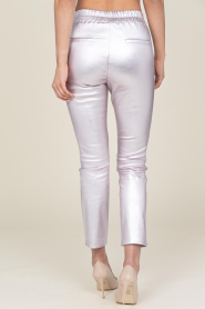 Ibana |  Metallic stretch leather pants Pablo | pink  | Picture 6