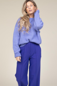 American Vintage |  Soft oversized Alpaca sweater Vitow | purple  | Picture 2