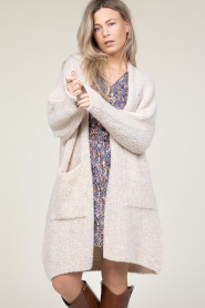 American Vintage |  Soft wool mix maxi cardigan Zolly | beige  | Picture 5