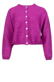 American Vintage |  Soft alpaca cardigan Vitow | purple