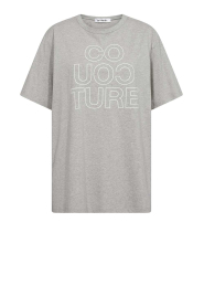 Co'Couture | Oversized logo t-shirt Outline | grijs