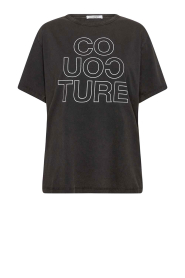 Co'Couture | Oversized logo t-shirt Outline | zwart  | Afbeelding 1