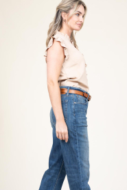 Co'Couture |  Viscose blouse with ruffles Sueda | beige  | Picture 6