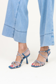 Rinascimento | Denim sandalen met hak Lilly | blauw  | Afbeelding 2