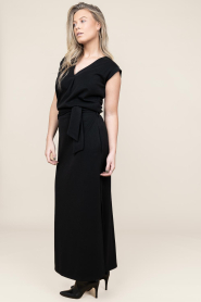 D-ETOILES CASIOPE |  Tricot maxi dress with lurex Gianni | black  | Picture 5