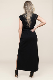 D-ETOILES CASIOPE |  Tricot maxi dress with lurex Gianni | black  | Picture 6