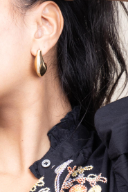 Bandhu :  Stainless steel gold plated earrings Ribble | gold - img4