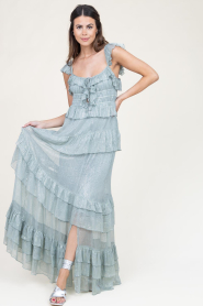 Ibana | Maxi-jurk met lurex Danessa | blauw  | Afbeelding 2