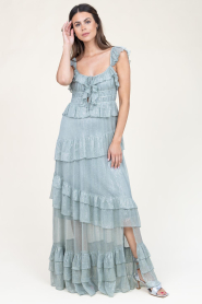 Ibana | Maxi-jurk met lurex Danessa | blauw  | Afbeelding 4