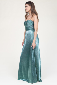 Ibana | Strapless maxi-jurk met lurex Frederique | groen  | Afbeelding 5