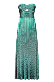Ibana | Strapless maxi-jurk met lurex Frederique | groen  | Afbeelding 1