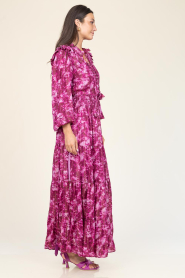 Janice |  Lurex dress with print Walter | purple  | Picture 6