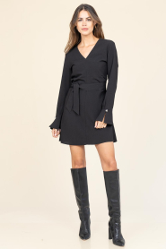 Dante6 |  Crêpe mini dress Malone | black | Picture 4