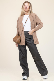 STUDIO AR |  Vintage non-stretch straight leg Kaia | dark brown | Picture 3