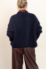 American Vintage | Gebreid vest East | donkerblauw | Afbeelding 7