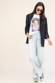 Elite Paris |  T-shirt with print No Bra Club | white  | Picture 4
