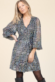 Ibana |  Wrap dress with sequins Dayina | black  | Picture 4