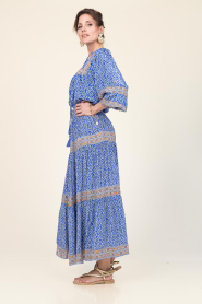 Lollys Laundry | Viscose top met print Teel | blauw  | Afbeelding 5