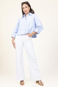 Second Female :  Cropped blouse Baulo | blue - img3
