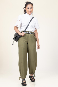 Dante6 |  Paperbag pants Lenny | green  | Picture 3