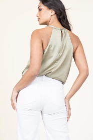 Dante6 |  Satin halter top Elody | green | Picture 7