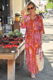 Ibana |  Maxi dress with print Dalmi | pink | Picture 6