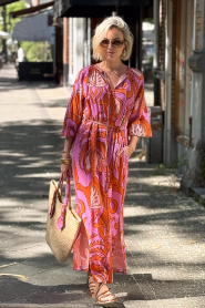 Ibana |  Maxi dress with print Dalmi | pink | Picture 4