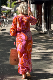 Ibana |  Maxi dress with print Dalmi | pink | Picture 5