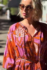 Ibana |  Maxi dress with print Dalmi | pink | Picture 7