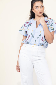 Stella Forest |  Top with embroidery Romy | blue | Picture 2