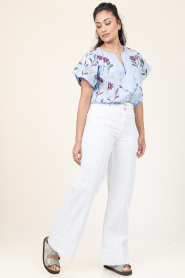 Stella Forest |  Top with embroidery Romy | blue | Picture 3