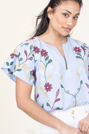 Stella Forest |  Top with embroidery Romy | blue | Picture 4