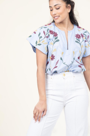 Stella Forest |  Top with embroidery Romy | blue | Picture 5