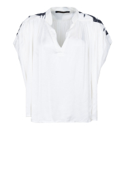 Greek Archaic Kori |  Viscose top with embroidery Ela | natural