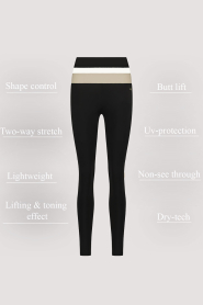 House of Gravity |  Stretch legging Stripe | black | Picture 8