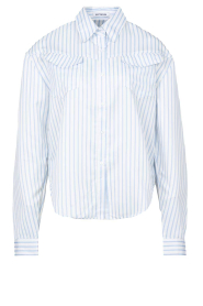 Est'Seven |  Oversized striped blouse Franky | blue