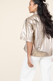 Est'Seven |  Metallic blouse Alijah | copper  | Picture 6
