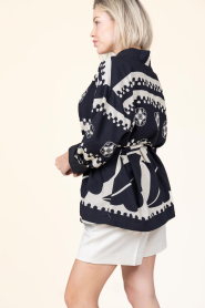 Est'Seven |  Padded look jacket with print Jane | black | Picture 8