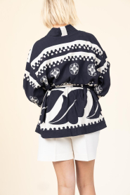 Est'Seven |  Padded look jacket with print Jane | black | Picture 9