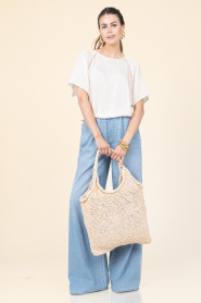 Est'Seven :  Raffia bag | beige - img3