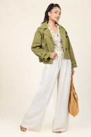 Alter Ego |  Cropped trenchcoat Florine | green | Picture 2