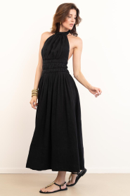 Mr Mood |  Linen halter dress Mrs Uxua | black | Picture 6