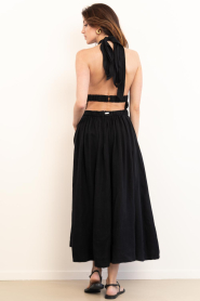 Mr Mood |  Linen halter dress Mrs Uxua | black | Picture 8