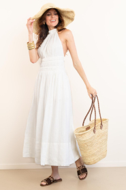 Mr Mood |  Linen halter dress Mrs Uxua | white | Picture 3