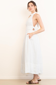 Mr Mood |  Linen halter dress Mrs Uxua | white | Picture 6